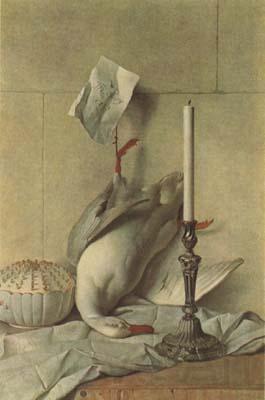Jean Baptiste Oudry Still Life with White Duck (mk08) Spain oil painting art